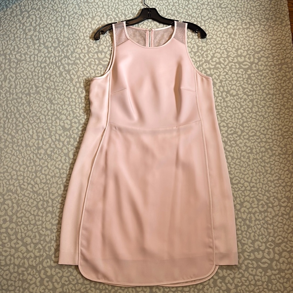 Pretty in pink silk/crepe/fishnet pale pink - Never been worn, Mint condition